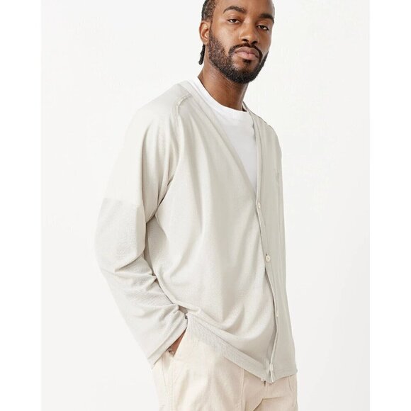 Needles Poly Mesh V-Neck Cardigan in Taupe Size M New - Picture 2 of 16